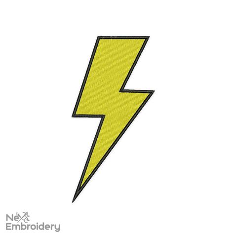 Lightning Bolt Embroidery Design Machine Embroidery Super Hero Design Lightning Bolt