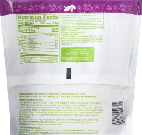 Simple Truth Organic Riced Cauliflower Stir Fry Vegetables 12 Oz