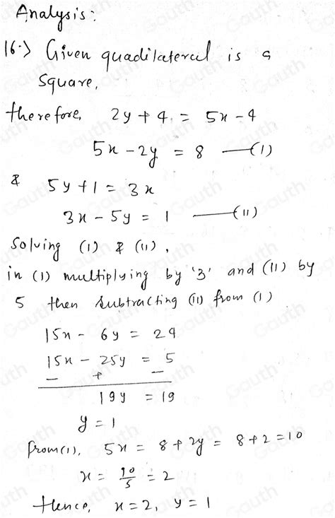 Solved Classify The Special Quadrilateral Then Find The Values Of X