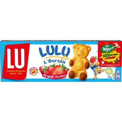 Lulu L Ourson G Teaux Fourr S Fraise Sans Colorant Sachets Individuels