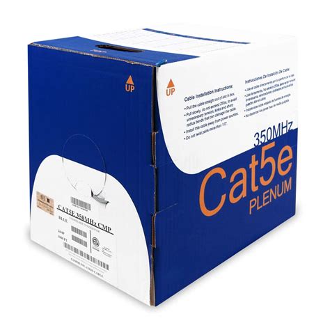 1000Ft CAT 5E Solid Cable Plenum, UL/ETL/CSA - American Teledata Store