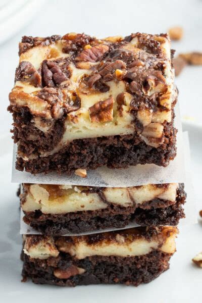 Cream Cheese Swirl Brownies With Heath Bars And Pecans Recipe Girl