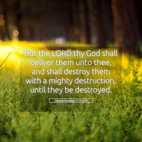 Deuteronomy Kjv But The Lord Thy God Shall Deliver Them Unto