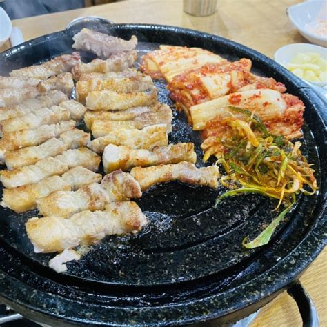 [양재역 삼겹살] 삼겹사랑 내돈내산 후기 삼겹살 볶음밥 된장찌개 먹은 후기๑ ٮ ๑ 네이버 블로그