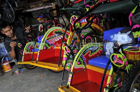 Pembuatan Becak Mini Di Bekasi Antara Foto