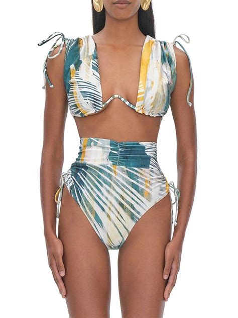 Andrea Iyamah Menasa Bikini Top In Blue Lyst