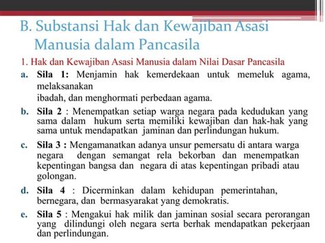 Harmonisasi Hak Dan Kewajiban Asasi Manusia Dalam Perspektif Pancasila 2 Pptx