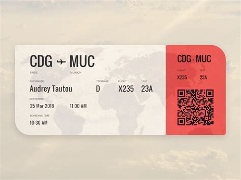 Daily UI 24 Boarding Pass By Anna Bezvoshchuk On Dribbble