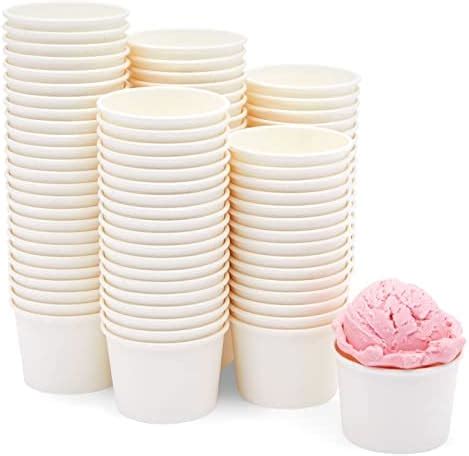 Pack Disposable Paper Ice Cream Cups Oz Dessert Bowls For Sundae