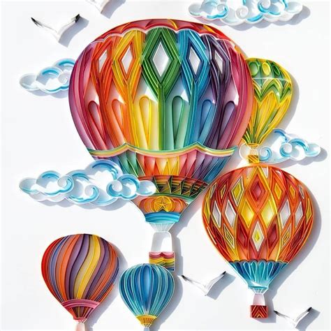 Pin On Quilling Hot Air Balloons