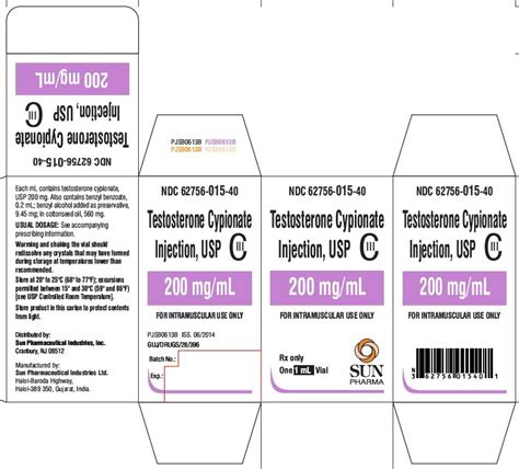 Testosterone Cypionate FDA Prescribing Information Side Effects And Uses