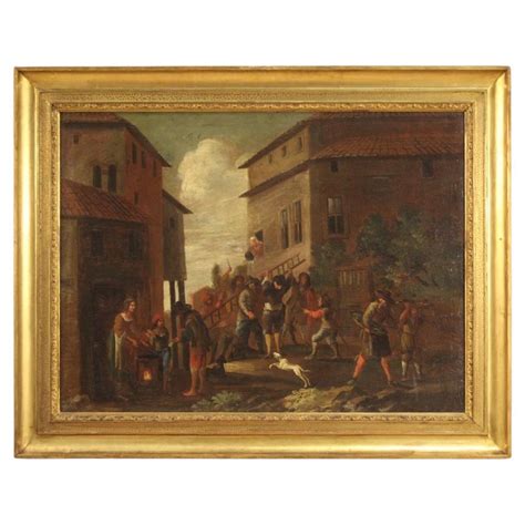 Huile sur toile italienne du 18ème siècle peinture ancienne d une