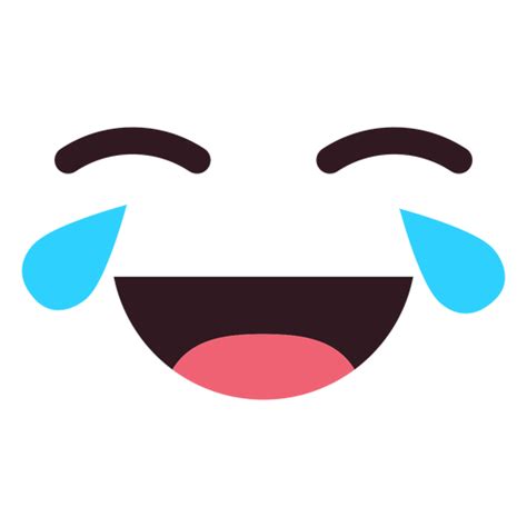 Crying Laughing Colored Stroke Emoticon Transparent Png Svg Vector File