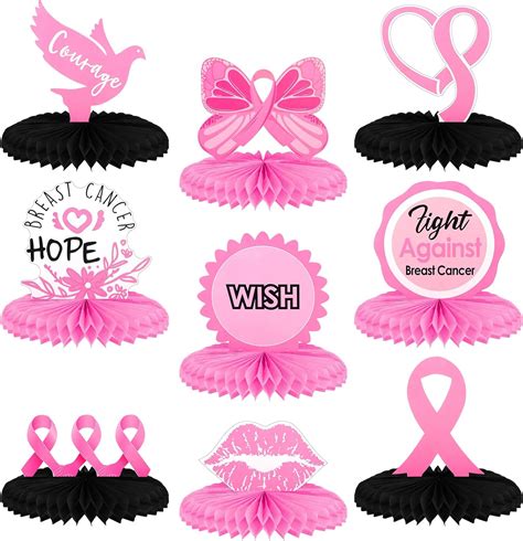 Pcs Breast Cancer Awareness Table Centerpiece Breast Cancer Party