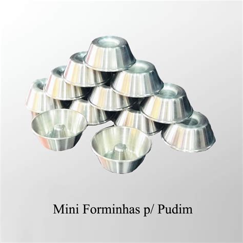 12 unidades Forminhas Mini Pudim Torta Suíça de Alumínio Elo7