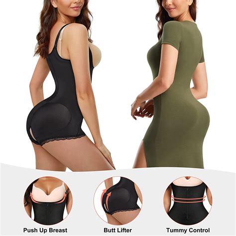 Eleady Womens Latex Waist Trainer Bodysuit Tummy Control Shapewear