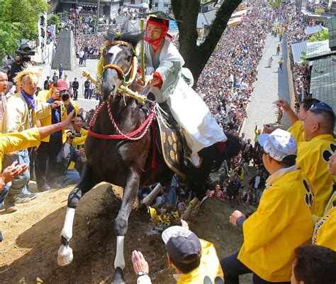 英人の単車魂 700年の伝統「上げ馬神事」批判受け 馬が乗り越える壁“やめます”