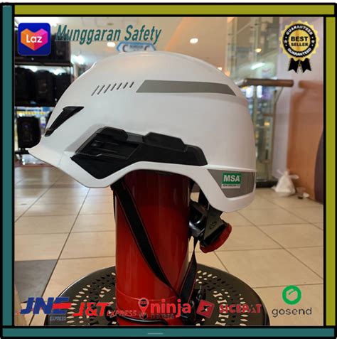 Helm MSA V Gard H1 Safety Helmet Climbing Trivent Fastrack Lokal Putih