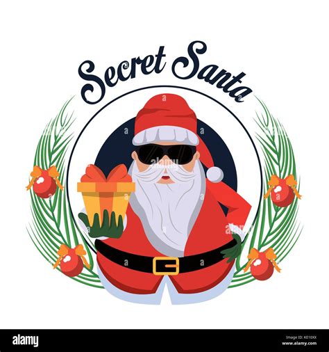 Secret Santa Cartoon Stock Vector Image Art Alamy