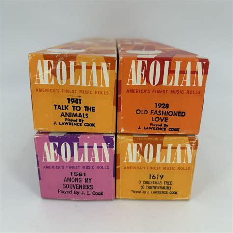 Aeolian Player Piano Word Rolls Lot Of J L