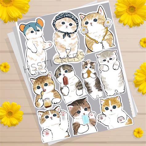 Jual Stiker Kucing Lucu Sticker Cat Cute Decoratif Aesthetic Stiker