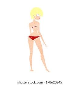 Cartoon Bikini Woman Stock Illustration Shutterstock