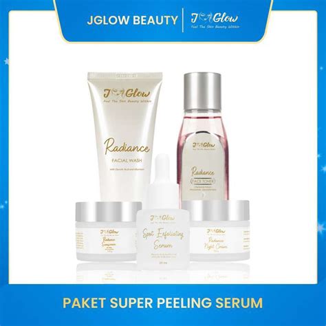 Jual Jglow Skincare Paket Super Peeling Serum Untuk Kulit Normal