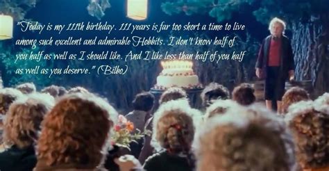 Bilbos Birthday Speech Fellowship Of The Ring Bilbo Baggins The Hobbit