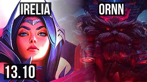 Irelia Vs Ornn Top 5 1 1 400 Games Kr Master 13 10 Youtube