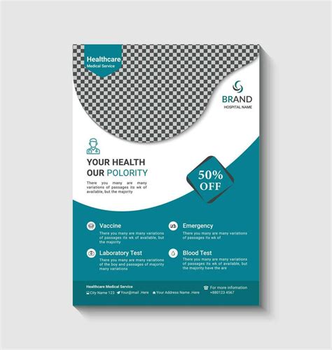 Medical Flyer Template 25793344 Vector Art At Vecteezy