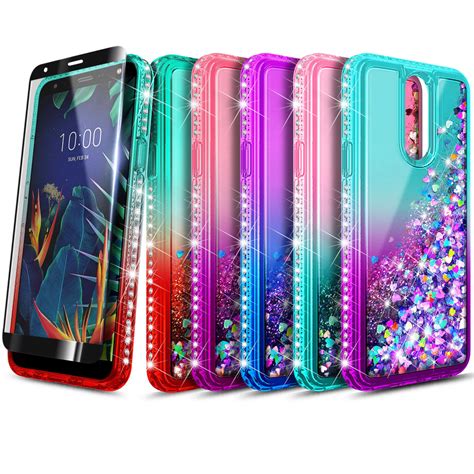 For LG K40 Xpression Plus 2 Solo LTE Liquid Glitter Phone Case