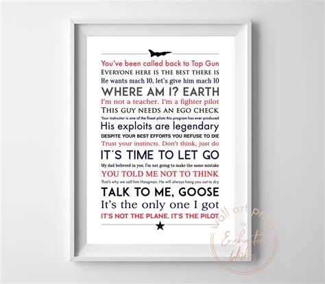 Top Gun: Maverick Quotes Print - Wall Art