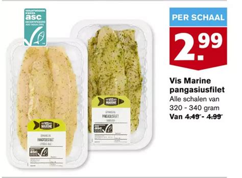 Vis Marine Pangasiusfilet 320 340g Aanbieding Bij Hoogvliet