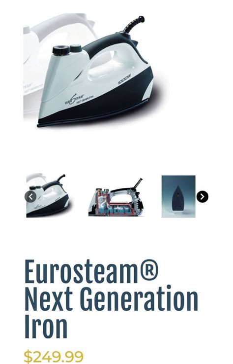 24999 The Eurosteam Next Generation Steam Iron 1000w Selzalot