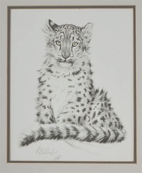 Guy Coheleach Vintage Snow Leopard Print Ebth