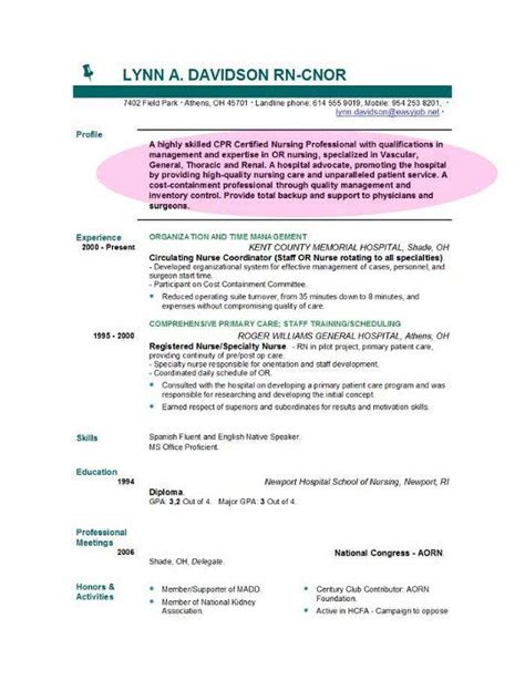 Nursing Resume Objective Samples