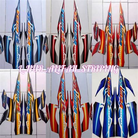 Jual STICKER STRIPING LIS LES POLET BODY MOTOR YAMAHA VEGA R NEW 2007