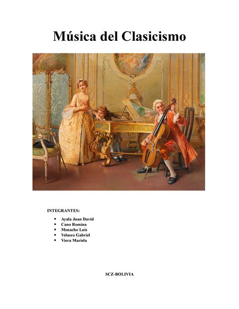 Música Del Clasicismo H Lo L Música Del Clasicismo Integrantes