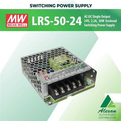 Mean Well Lrs Ac Dc Single Output V A W Enclosed