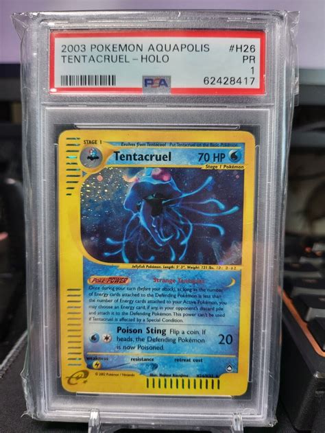 Pokemon Aquapolis Tentacruel Holo H H Psa Poor Pr Ebay