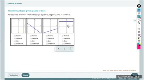 B2 1 2 Classifying Slopes Given Graphs Of Lines Youtube