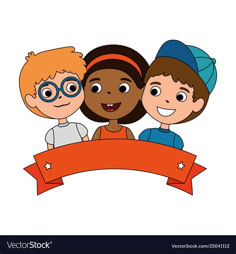 Children different ethnic groups Royalty Free Vector Image