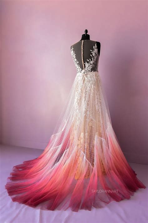 Colorful Ombré Wedding Gowns Shop In 2020 Dye Wedding Dress Pretty