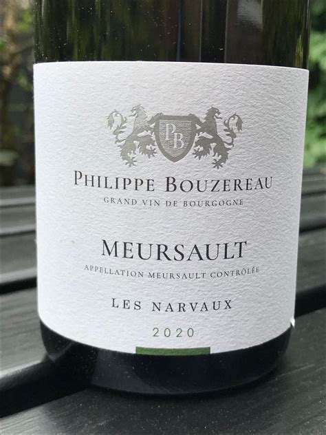 2020 Philippe Bouzereau Meursault Les Narvaux France Burgundy Côte