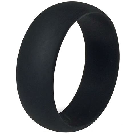 Fsr Flexible Silicon Rings 8mm Men Or Ladies Flexible Black Silicon Rubber Wedding Band Ring