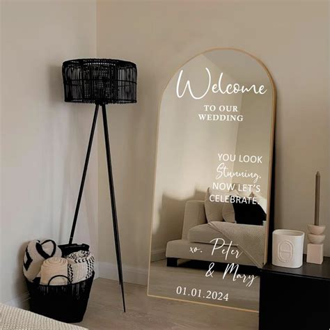 Welcome To Our Wedding Mirror Decal Soon To Be Mr Mrs Custom Mirror