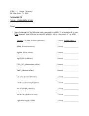 Chem Fa Worksheet Solubility Rules Pdf Chm General