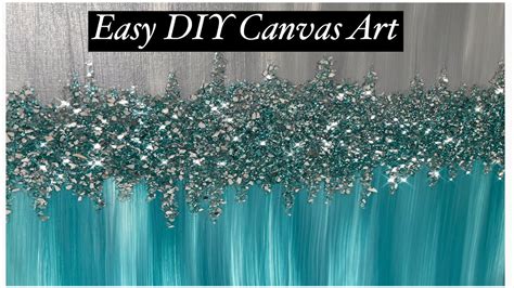 Art & Collectibles Glam Crushed glass art Teal Bling art Glam wall art Bling Crushed glass ...