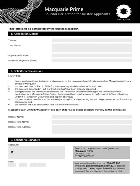 This Form Is To Be Completed By The Trustees Solicitor Fill Out Sign