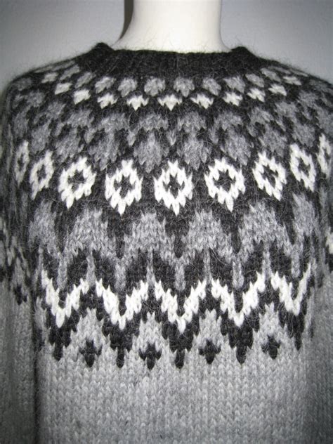 Handmade Icelandic Wool Sweater Or Lopapeysa As We Call It Knitted In Iceland Etsy